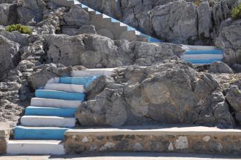 Royalty Free Photo of a Staircase in Greece