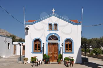 Royalty Free Photo of a Church in Pserimos Island, Greece