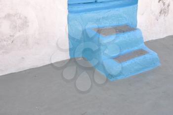 Royalty Free Photo of Blue Stairs