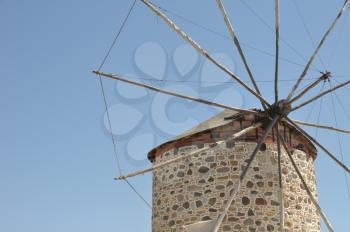 Royalty Free Photo of a Windmill in Antimahia (Kos), Greece
