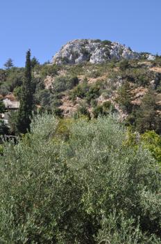 Royalty Free Photo of Mountainous Zia Village in Kos Island, Greece 