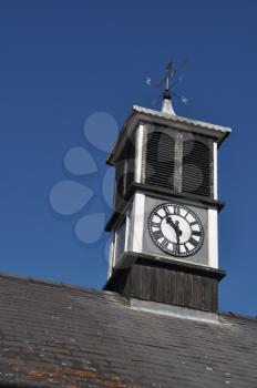 Royalty Free Photo of a Clock Tower on a Building in Gloucester, England