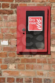 Royalty Free Photo of a Dry Riser Fire Extinguisher Inlet