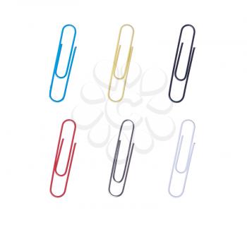 Royalty Free Photo of Colorful Paperclips