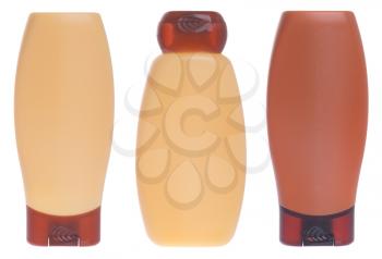 Royalty Free Clipart Image of Shampoo and Conditioner Bottles