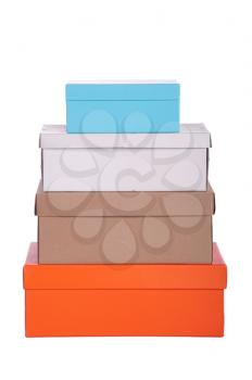 Royalty Free Photo of a Stack of Colorful Boxes 