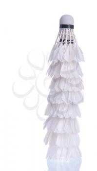Royalty Free Photo of a Stack of White Shuttlecocks 