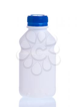 Royalty Free Photo of a White Yogurt Bottle