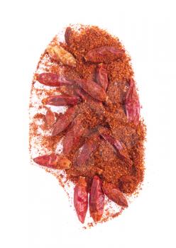 Royalty Free Photo of Chili Peppers and Powder