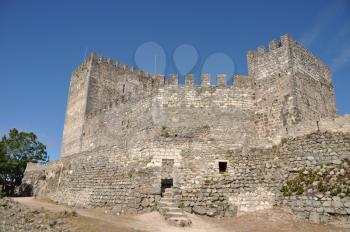 Royalty Free Photo of a Medieval Castle in Leiria, Portugal