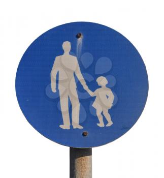 Royalty Free Photo of a Child Pedestrian Road Sign