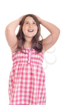 Royalty Free Photo of a Girl Looking Surprised