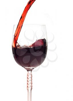 Royalty Free Photo of Red Wine Being Poured into a Glass