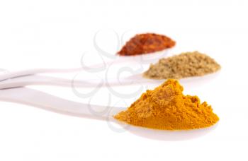 Royalty Free Photo of Spices on Measuring Spoons