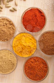 Royalty Free Photo of a Collection of Indian Spices 