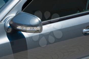 Royalty Free Photo of a Blinker on a Sports Car