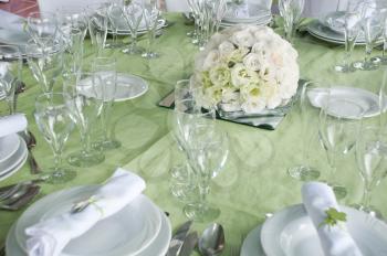 Royalty Free Photo of a Wedding Table Arrangement 