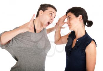 Royalty Free Photo of Two People Arguing