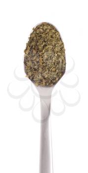 Royalty Free Photo of a Spoonful of Parsley
