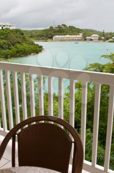 Royalty Free Photo of Resort Villas and Seascape in Antigua