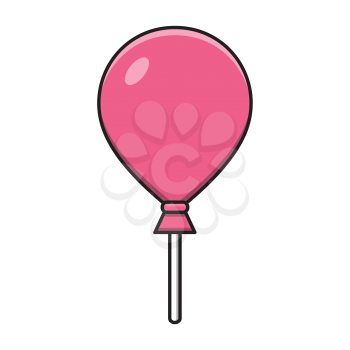 Royalty-free clipart image of a birthday balloon 