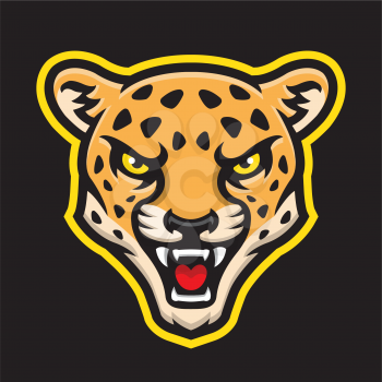 Royalty Free Clipart image of a Leopard Mascot