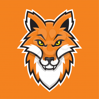 Royalty Free Clipart Image of a Fox Mascot
