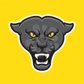 Royalty Free Clipart image of a Panther Mascot