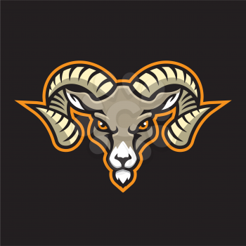 Royalty Free Clipart Image of a Ram Mascot