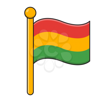 Royalty-free clipart image of a flag in the colors of Africa