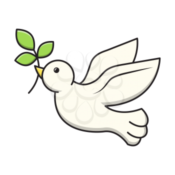 Royalty-Free Clipart Image of a Dove