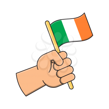 Royalty-Free Clipart Image of a Flag - Part of a St. Patrick's Day Set
