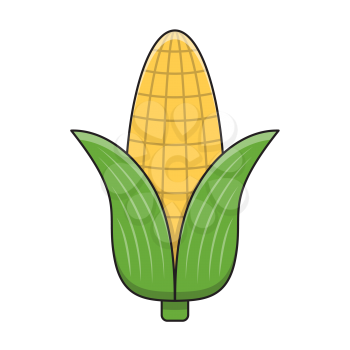 Royalty-Free Clipart Image of Corn. Part of a Cinco-de-Mayo set