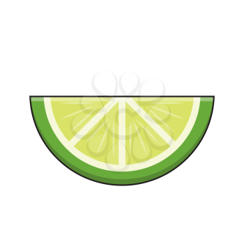 Royalty-Free Clipart Image of a lime. Part of a Cinco-de-Mayo set