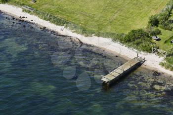 A bathing jetty on the coastline in Denmark