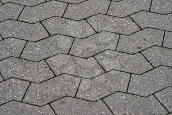 close up of outdoor pavement pattern