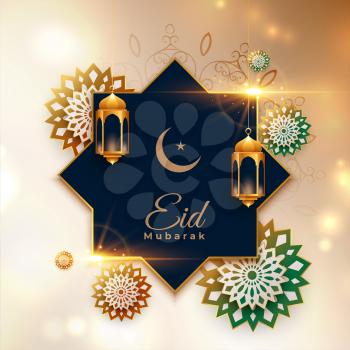 eid mubarak festival greeting design