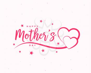 happy mothers day celebration hearts card design