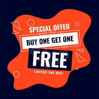 special buy one get one free sale offer background