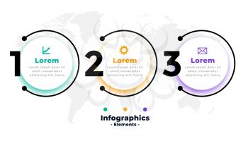 three steps modern infographic template