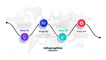 timeline infograph with four steps