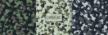 abstract military camouflage pattern texture design set