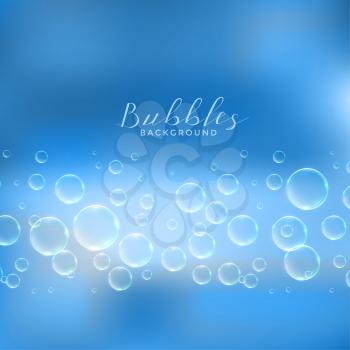 abstract soap or water bubbles blue background