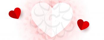 beautiful hearts valentines day banner design