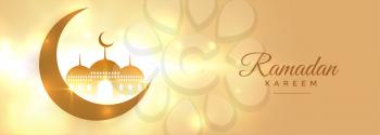 beautiful ramadan kareem heavenly banner design