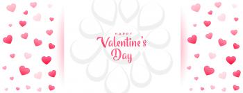 beautiful valentines day romantic banner with hearts