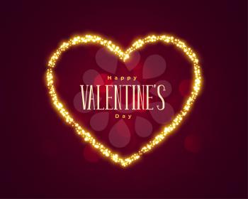 beautiful valentines day sparkling heart background design