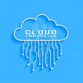 cloud computing concept with circuit diagram design