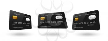 credit card mockup in different angles design
