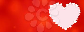 decorative heart valentines day red banner